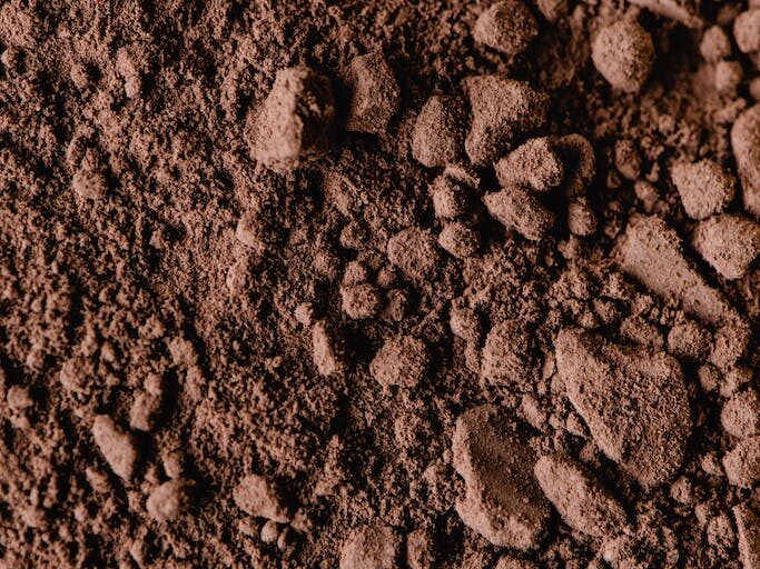 Stones Covered with Brown Soil